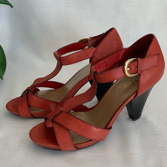 Me Too Danika Red Leather Heels Woman’s 10M - Picture 3 of 7